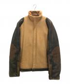 BOSS HUGO BOSSボス ヒューゴボス）の古着「ラムレザー バイカー ジャケット」｜ブラウン