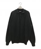 AURALEEオーラリー）の古着「SMOOTH SOFT SWEAT POLO」｜ブラック