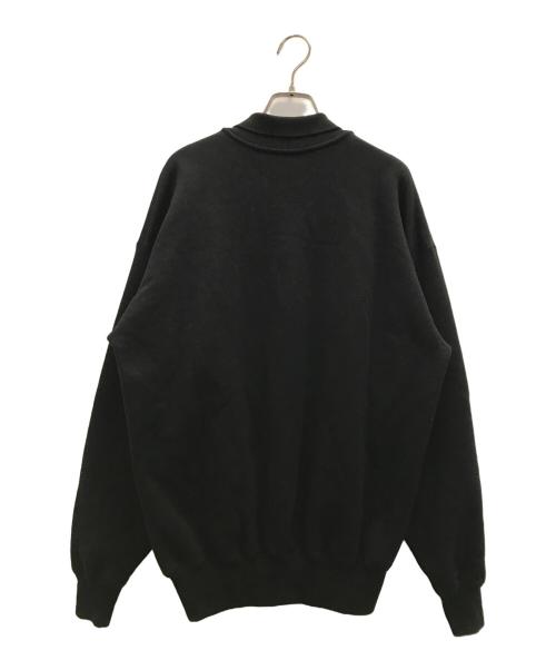 AURALEE（オーラリー）AURALEE (オーラリー) SMOOTH SOFT SWEAT POLO ブラック サイズ:3の古着・服飾アイテム