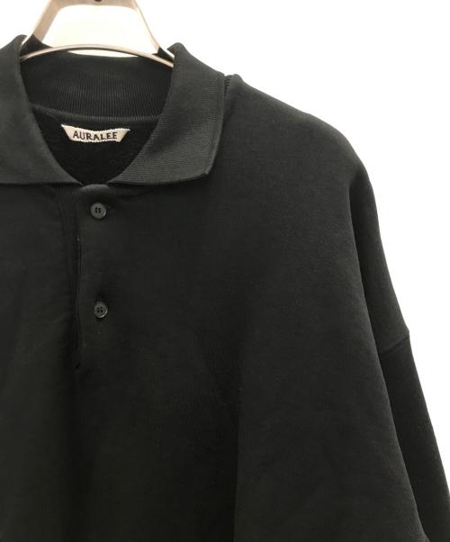 AURALEE（オーラリー）AURALEE (オーラリー) SMOOTH SOFT SWEAT POLO ブラック サイズ:3の古着・服飾アイテム