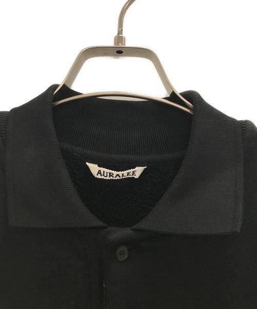 AURALEE（オーラリー）AURALEE (オーラリー) SMOOTH SOFT SWEAT POLO ブラック サイズ:3の古着・服飾アイテム