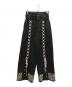 rurumu:（ルルムウ）の古着「レースアップエンブレムパンツ」｜ブラック