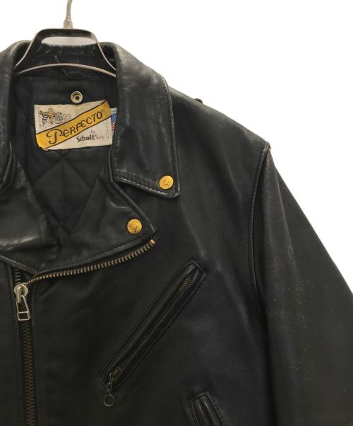 Schott（ショット）Schott (ショット) PERFECTO ライダースレザージャケット ブラック サイズ:38の古着・服飾アイテム