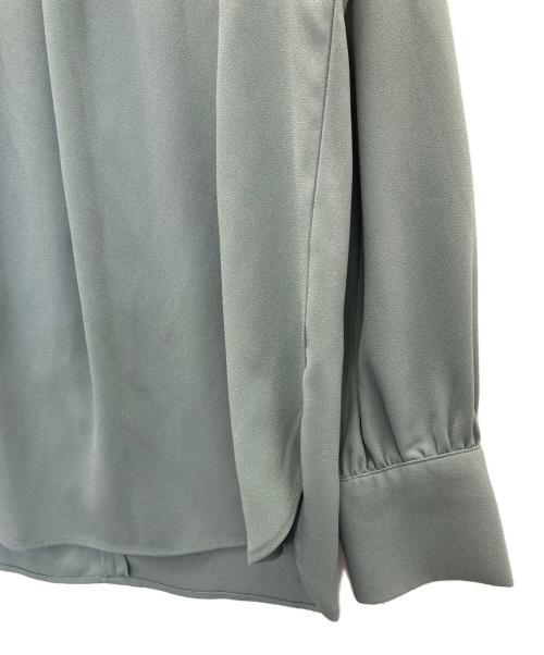 TONAL（トーナル）TONAL (トーナル) ジョーゼットパールハイネックブラウス グリーン サイズ:38の古着・服飾アイテム