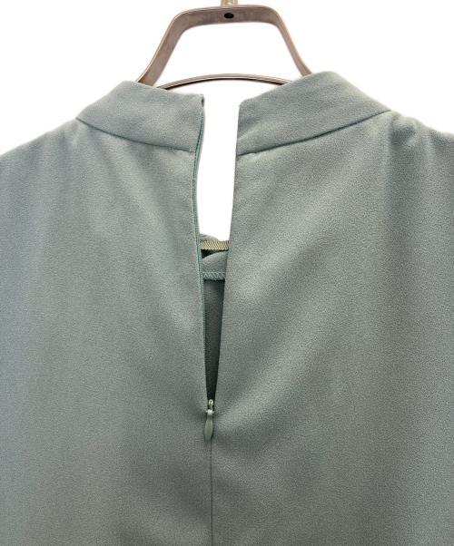 TONAL（トーナル）TONAL (トーナル) ジョーゼットパールハイネックブラウス グリーン サイズ:38の古着・服飾アイテム