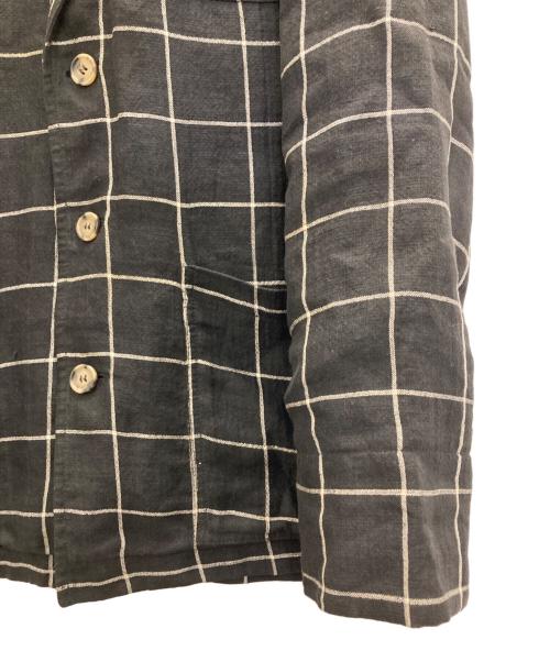 AMI Alexandre Mattiussi（アミアレクサンドルマテュッシ）AMI Alexandre Mattiussi (アミアレクサンドルマテュッシ) WINDOW PANE LINEN TAILORED JACKET ブラック サイズ:46の古着・服飾アイテム
