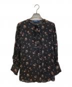 POLO RALPH LAURENポロ・ラルフローレン）の古着「フラワー総柄ブラウス」｜ブラック