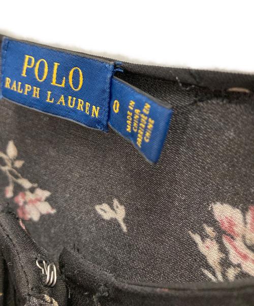POLO RALPH LAUREN（ポロ・ラルフローレン）POLO RALPH LAUREN (ポロ・ラルフローレン) フラワー総柄ブラウス ブラックの古着・服飾アイテム