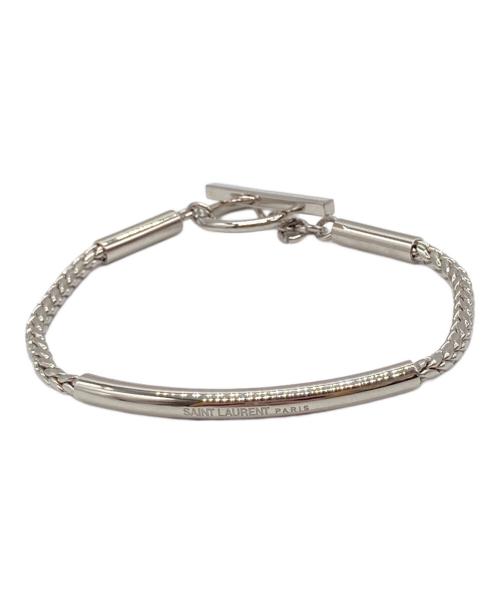 Saint Laurent Paris（サンローランパリ）Saint Laurent Paris (サンローランパリ) チューブチェーンブレスレット（メタル） シルバー サイズ:Ⅿの古着・服飾アイテム