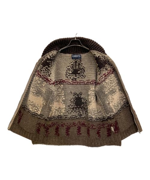 KANATA（カナタ）KANATA (カナタ) カウチンニットカーディガン ブラウン サイズ:表記なしの古着・服飾アイテム