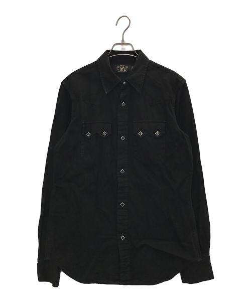 RRL（ダブルアールエル）RRL (ダブルアールエル) DENIM WESTERN SHIRTS ブラック サイズ:Mの古着・服飾アイテム