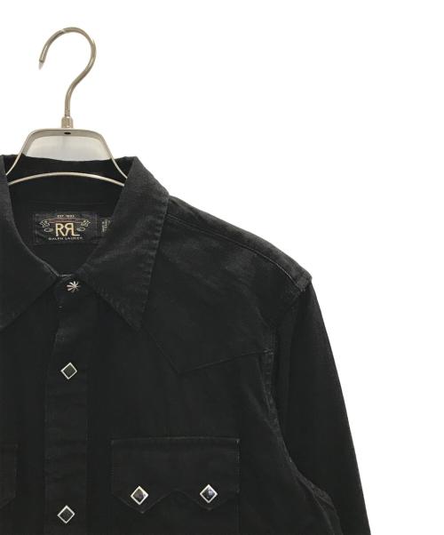 RRL（ダブルアールエル）RRL (ダブルアールエル) DENIM WESTERN SHIRTS ブラック サイズ:Mの古着・服飾アイテム