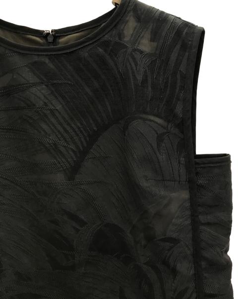 LANVIN COLLECTION（ランバンコレクション）LANVIN COLLECTION (ランバンコレクション) 刺繍ノースリーブ ブラック サイズ:40の古着・服飾アイテム