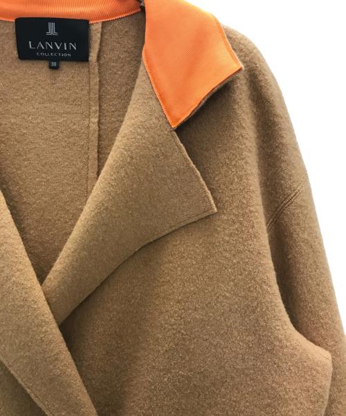 LANVIN COLLECTION（ランバンコレクション）LANVIN COLLECTION (ランバンコレクション) カラーブロックコート ブラウン×ブラック サイズ:38の古着・服飾アイテム
