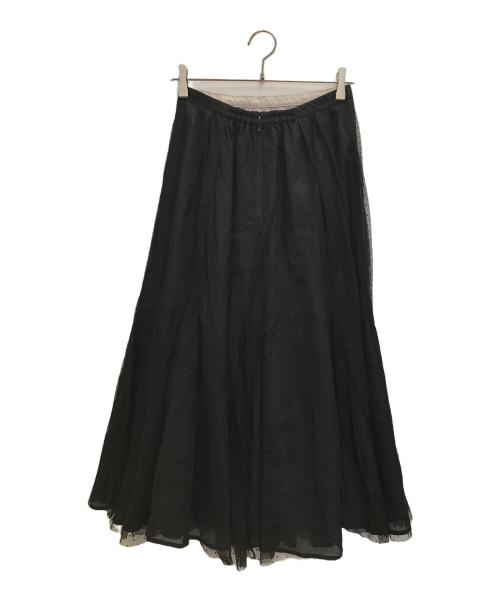 JUSGLITTY（ジャスグリッティー）JUSGLITTY (ジャスグリッティー) シアードットチュールスカート ブラック サイズ:1の古着・服飾アイテム