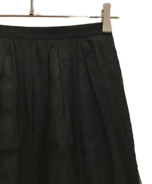 JUSGLITTY（ジャスグリッティー）JUSGLITTY (ジャスグリッティー) シアードットチュールスカート ブラック サイズ:1の古着・服飾アイテム