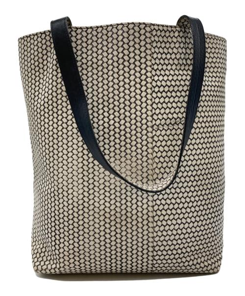 HIROKO HAYASHI（ヒロコ ハヤシ）HIROKO HAYASHI (ヒロコ ハヤシ) オッティカトートバッグ ホワイトの古着・服飾アイテム