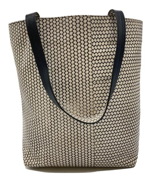 HIROKO HAYASHI（ヒロコ ハヤシ）HIROKO HAYASHI (ヒロコ ハヤシ) オッティカトートバッグ ホワイトの古着・服飾アイテム