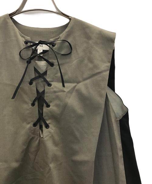 HYKE（ハイク）HYKE (ハイク) ノースリーブブラウス ブラウン サイズ:1の古着・服飾アイテム