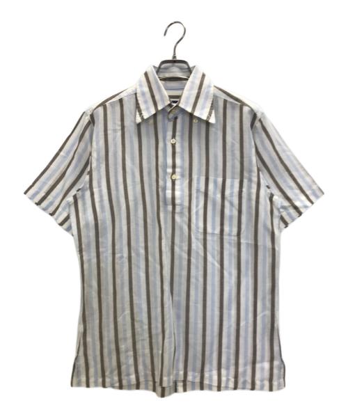 BEAMS F（ビームスエフ）BEAMS F (ビームスエフ) リネン混POシャツ ベージュ サイズ:Mの古着・服飾アイテム