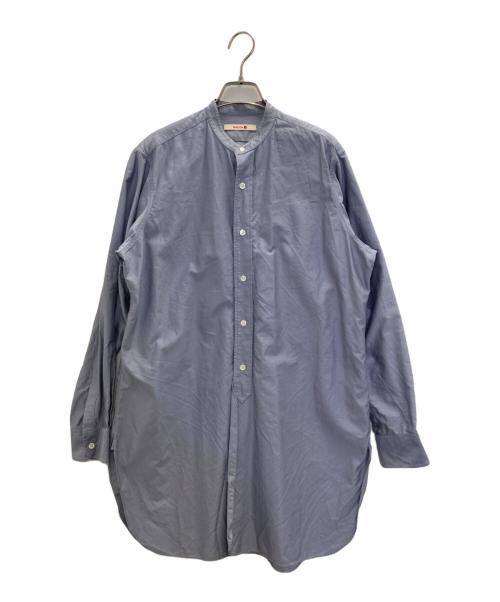 BACCA（バッカ）BACCA (バッカ) コットンバックサテンスタンドカラーロングシャツ ラベンダー サイズ:Sの古着・服飾アイテム