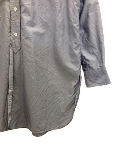 BACCA（バッカ）BACCA (バッカ) コットンバックサテンスタンドカラーロングシャツ ラベンダー サイズ:Sの古着・服飾アイテム