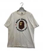 BAPE BY A BATHING APEベイプバイアベイシングエイプ）の古着「プリントTシャツ」｜ホワイト