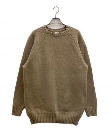 STEVEN ALAN（スティーブンアラン）の古着「HAMILTON CREW NECK KNIT-LOOSE/ニット」｜ベージュ