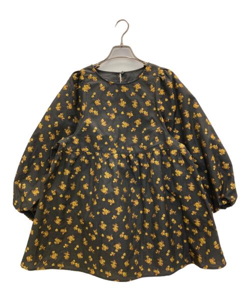 green label relaxing（グリーンレーベルリラクシング）green label relaxing (グリーンレーベルリラクシング) フラワー ジャカード ブラウス ブラック サイズ:不明の古着・服飾アイテム