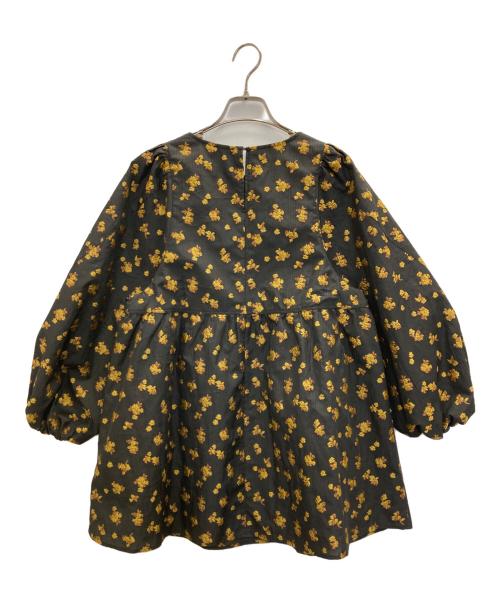 green label relaxing（グリーンレーベルリラクシング）green label relaxing (グリーンレーベルリラクシング) フラワー ジャカード ブラウス ブラック サイズ:不明の古着・服飾アイテム
