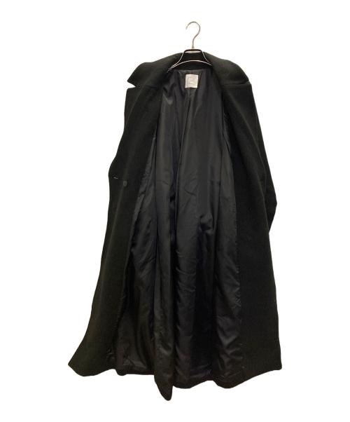 crewre（クルー）crewre (クルー) アジャスタブルウールロングコート ブラック サイズ:1の古着・服飾アイテム