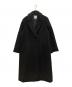 crewre（クルー）の古着「アジャスタブルウールロングコート」｜ブラック