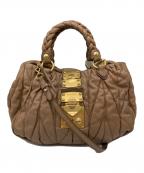 MIU MIUミュウミュウ）の古着「マテラッセ2WAYショルダーバッグ」｜ベージュ