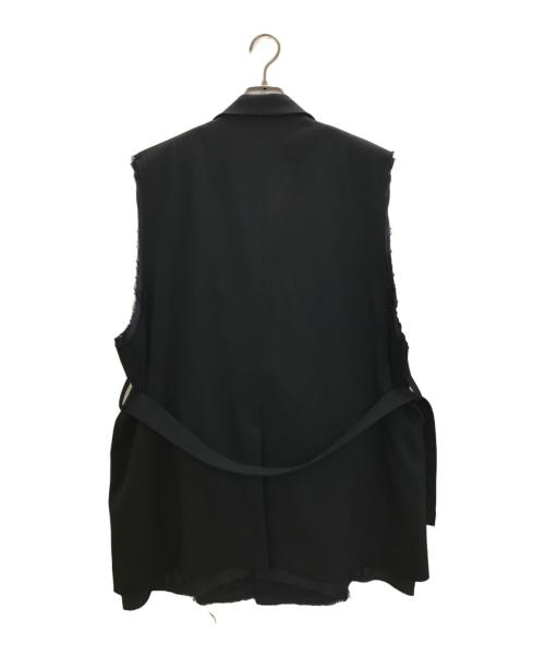 MAISON SPECIAL（メゾンスペシャル）MAISON SPECIAL (メゾンスペシャル) カットオフ ピークドラペル タイロッケン ジレ ネイビー サイズ:1の古着・服飾アイテム