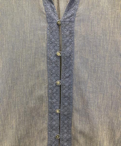 ne quittez pas（ヌキテパ）ne quittez pas (ヌキテパ) チャイナシャツ ネイビー サイズ:Mの古着・服飾アイテム