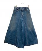 MM6 Maison Margielaエムエムシックスメゾンマルジェラ）の古着「ワイドデニムパンツ」｜インディゴ