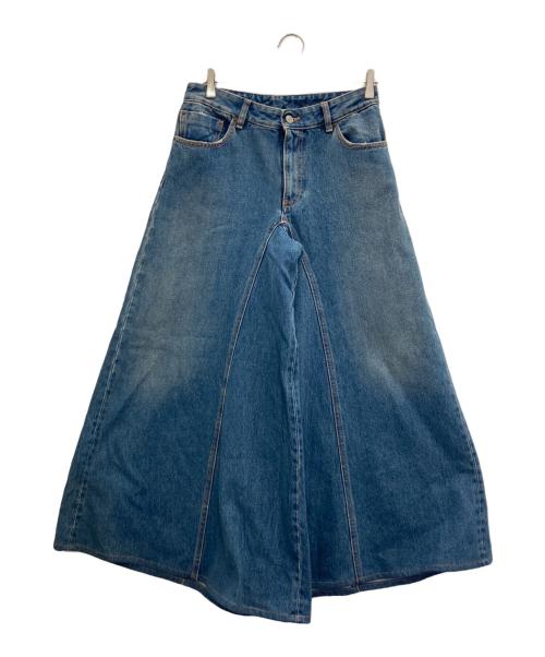 MM6 Maison Margiela（エムエムシックスメゾンマルジェラ）MM6 Maison Margiela (エムエムシックス メゾンマルジェラ) ワイドデニムパンツ インディゴ サイズ:40の古着・服飾アイテム