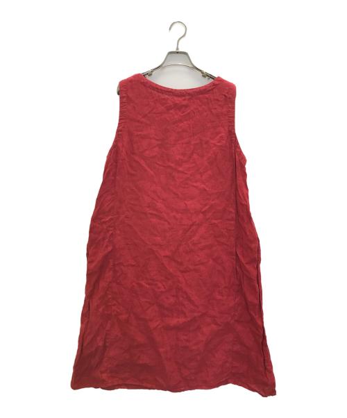 nest Robe（ネストローブ）nest Robe (ネストローブ) リネンワンピース レッド サイズ:FREEの古着・服飾アイテム