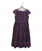 house of lotusハウスオブロータス）の古着「コットン総柄ワンピース」｜パープル
