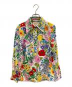 GUCCIグッチ）の古着「フローラルプリントシャツ」｜マルチカラー
