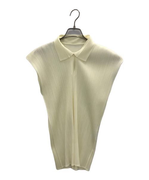 PLEATS PLEASE（プリーツプリーズ）PLEATS PLEASE (プリーツプリーズ) ノースリーブカットソー イエロー サイズ:3の古着・服飾アイテム