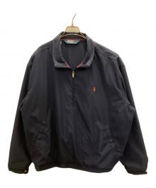 POLO RALPH LAUREN（ポロ・ラルフローレン）の古着「90s Half zip nylon jacket」｜ネイビー