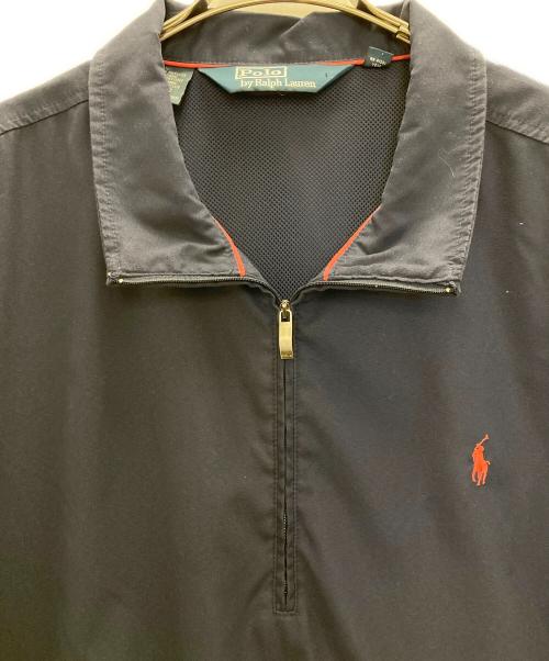 POLO RALPH LAUREN（ポロ・ラルフローレン）POLO RALPH LAUREN (ポロ・ラルフローレン) 90s Half zip nylon jacket ネイビー サイズ:XXLの古着・服飾アイテム