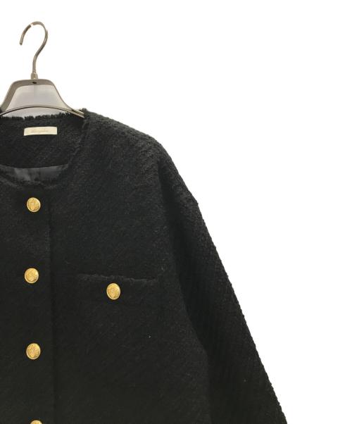Loungedress（ラウンジドレス）Loungedress (ラウンジドレス) ツイードジャケット ブラック サイズ:Freeの古着・服飾アイテム