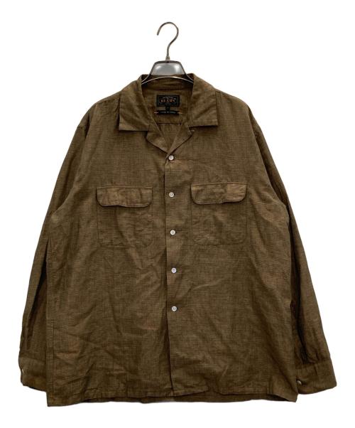 BEAMS PLUS（ビームスプラス）BEAMS PLUS (ビームスプラス) オープンカラーシャツ ベージュ サイズ:Lの古着・服飾アイテム
