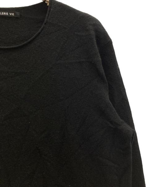 GALERIE VIE（ギャルリーヴィー）GALERIE VIE (ギャルリーヴィー) カシミヤクルーネックニット ブラック サイズ:Sの古着・服飾アイテム