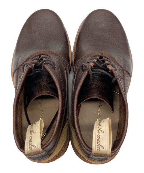 foot the coacher（フットザコーチャー）foot the coacher (フットザコーチャー) TOE CAP BOOTS ブラウン サイズ:25cmの古着・服飾アイテム