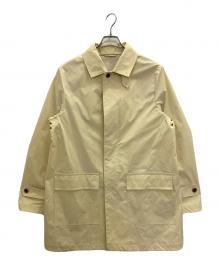 UNIVERSAL LANGUAGE（ユニバーサルランゲージ）の古着「フライフロントステンカラーコート」｜イエロー