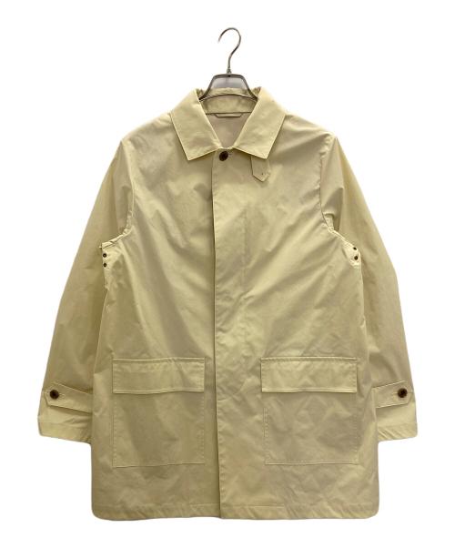 UNIVERSAL LANGUAGE（ユニバーサルランゲージ）UNIVERSAL LANGUAGE (ユニバーサルランゲージ) フライフロントステンカラーコート イエロー サイズ:Ⅿの古着・服飾アイテム