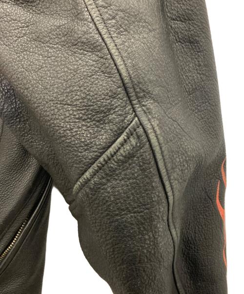 HARLEY-DAVIDSON（ハーレーダビッドソン）HARLEY-DAVIDSON (ハーレーダビッドソン) eagle embroidery leather jacket ブラック サイズ:Ｌの古着・服飾アイテム